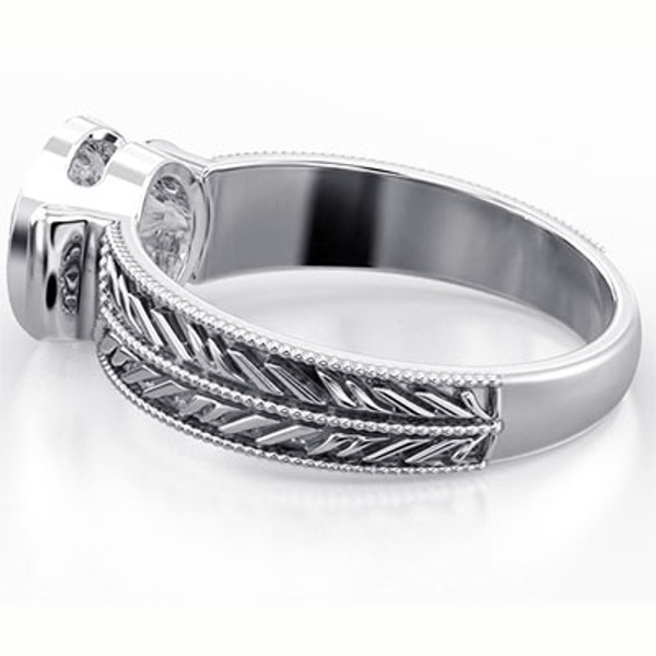 Anillos de compromiso de bajo perfil, montura en bisel Anillos de compromiso de bajo perfil, montura en bisel